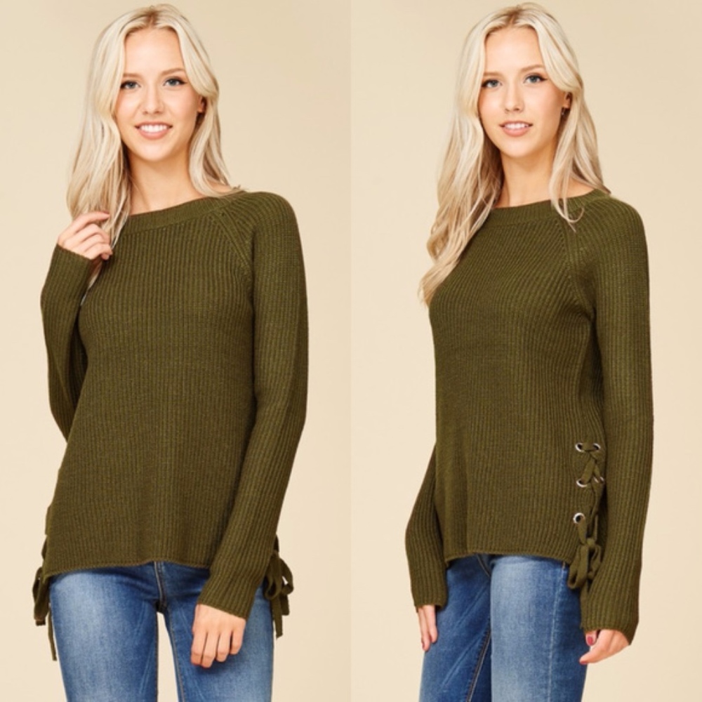 TYLER Softest Knit Sweater - OLIVE - Picture 1 of 2
